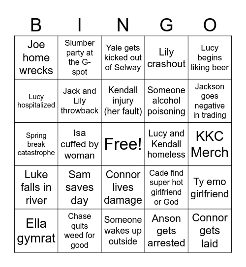 KKC Semester 2 Bingo! Bingo Card
