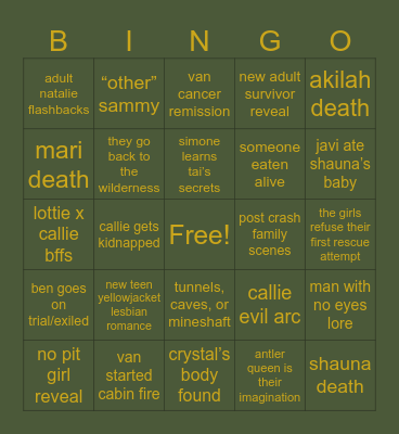 shelb’s YJ S3 predictions Bingo Card