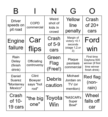 DAYTONAAAA Bingo Card