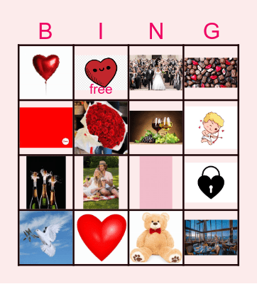 Virtual Valentine's Day Bingo <3 Bingo Card