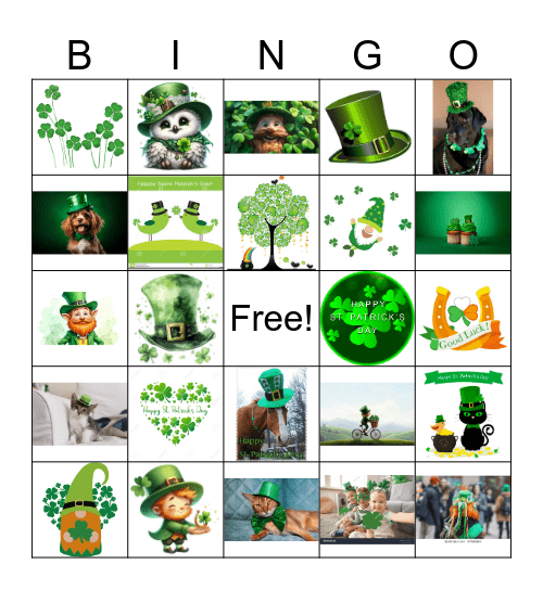 Happy Saint Patrick's Day Bingo Card