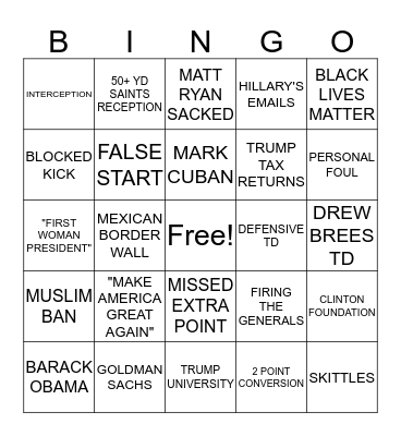 MONDAY SHOWDOWN Bingo Card