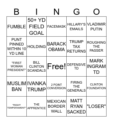 MONDAY SHOWDOWN Bingo Card