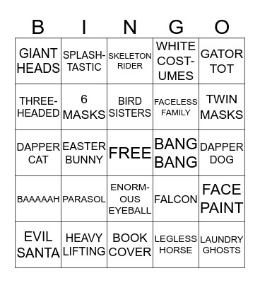 PECULIAR BINGO Card