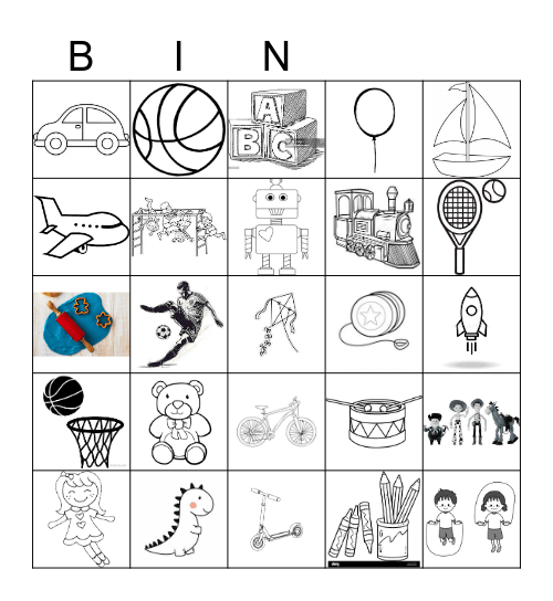 toys Bingo Card
