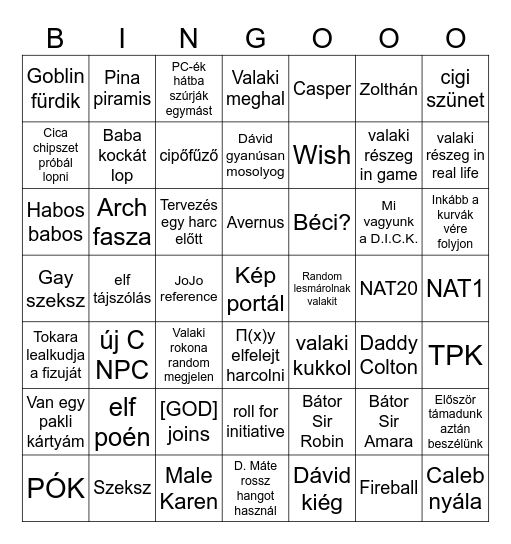 DND30 Bingo Card