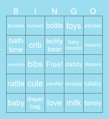BABY COPELAND Bingo Card