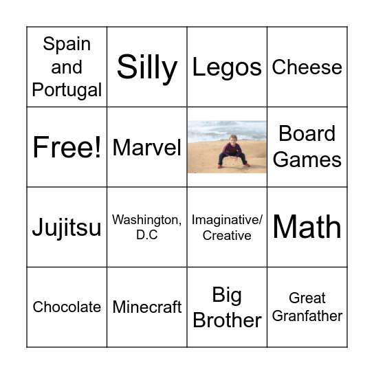 Joseph Bolitzer Bingo Card