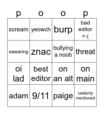 flamingo bingo Card