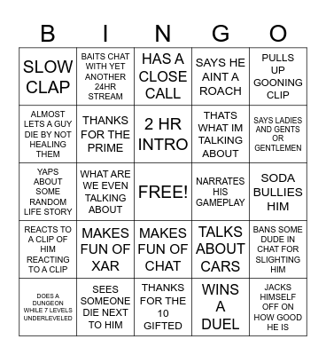 Pikaboo Bingo Card