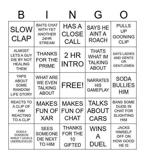 Pikaboo Bingo Card