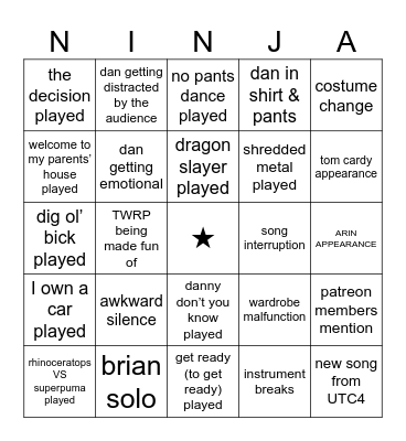 ★ NSP PURE ELEGANCE BINGO ★ Bingo Card