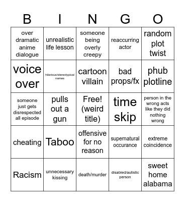 Tomorrow's Teaching Bingo Card