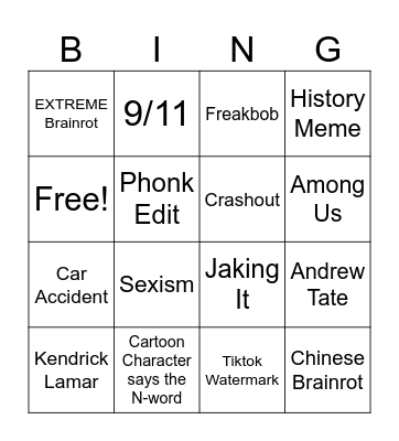 Reels Bingo Card