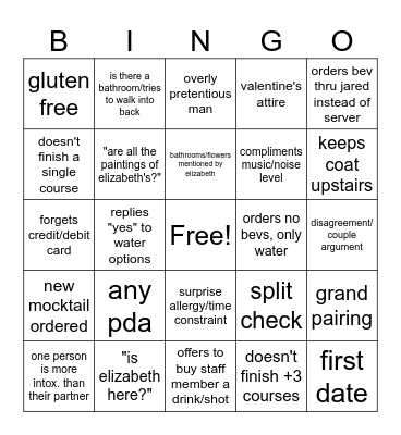 elizabeth's valentine's bingo bonanza Bingo Card
