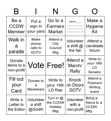 Rising Up: Women Making History Bingo Card