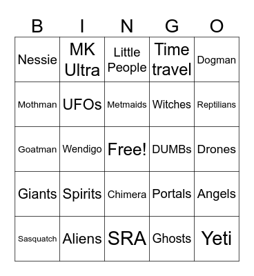 BLURRY Bingo Card
