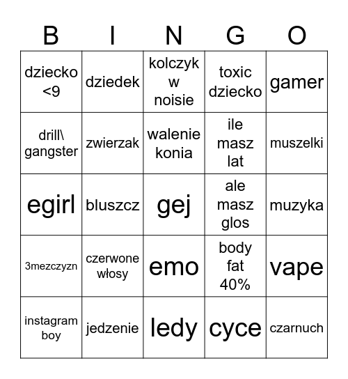 Ome bingo Card