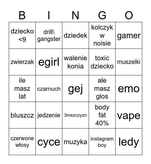 Ome bingo Card
