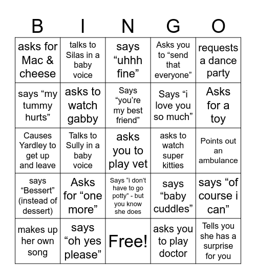 Penny Bingo Card