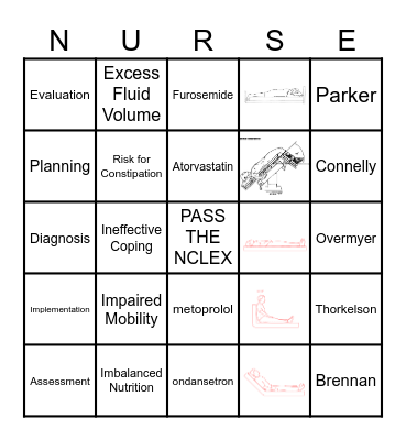 Nurse Student Bingo Card