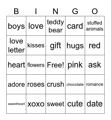 Galentines Bingo Card