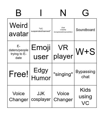 Mic Up Bingo Card