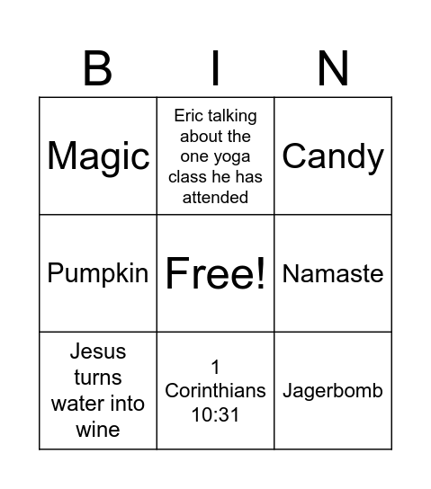 Is Halloween of the Devil?? Bingo Card