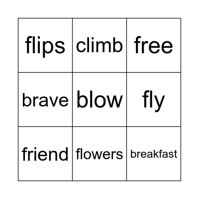 CONSONANT BLENDS Bingo Card