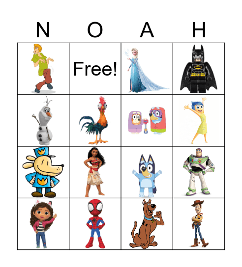 Noah’s Little Party Bingo Card