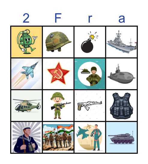 DEFENDER of the FATHERLAND Bingo Card