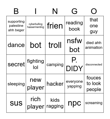 CBW BINGO BOARD Bingo Card