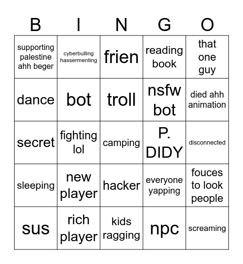 CBW BINGO BOARD Bingo Card