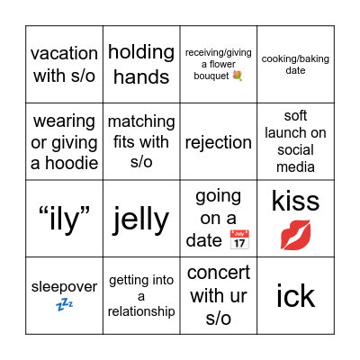 Juicy Bingo Card