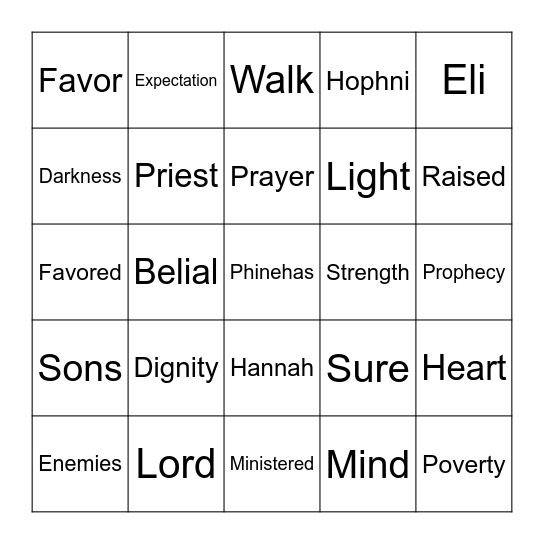 2.16.25_1 Samuel Bingo Card