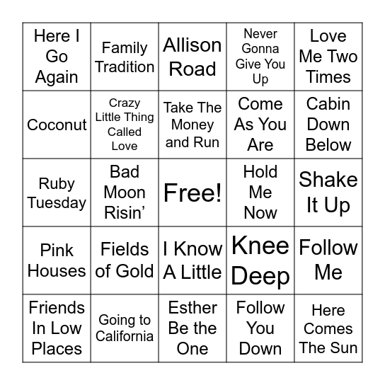 LMB 2/16 Bingo Card