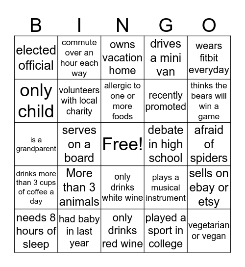 PLF Summit Bingo Card