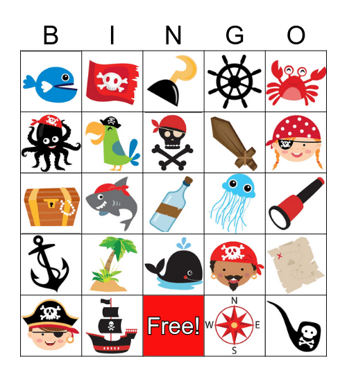 Pirate Bingo! Bingo Card
