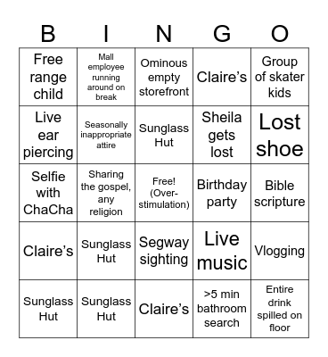 MALL OF ‘MERICA 🦅🇺🇸🤪 Bingo Card