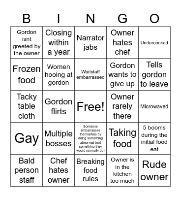 Kit hen nightmatew Bingo Card