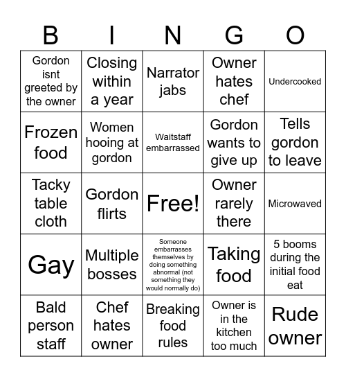 Kit hen nightmatew Bingo Card