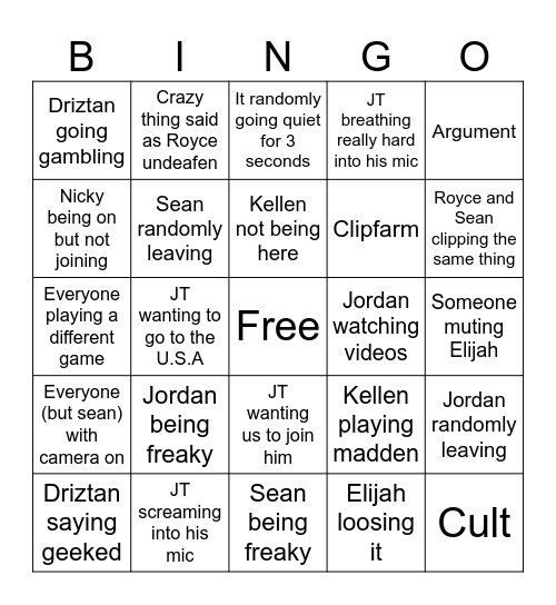 bagel simulator bingo Card