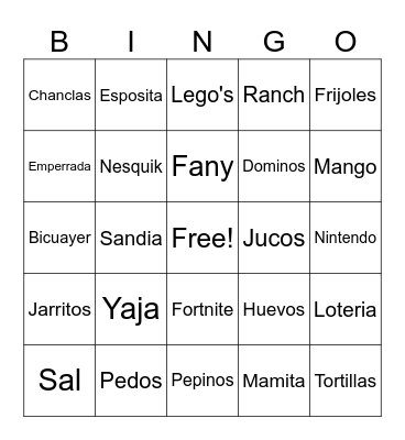 FANY'S HOUSE BINGO Card