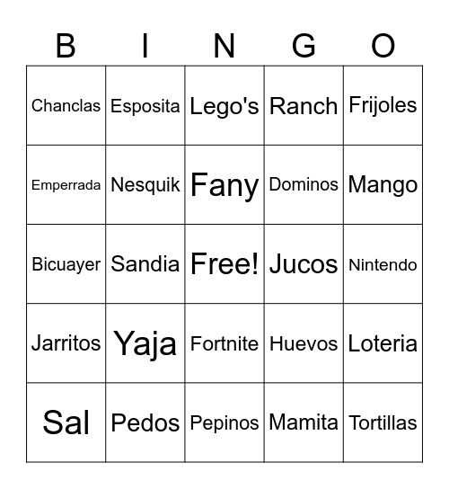 FANY'S HOUSE BINGO Card