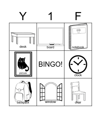 AT SCHOOL - UNIT 1 Bingo Card