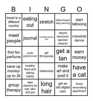 2025 Bingo Card