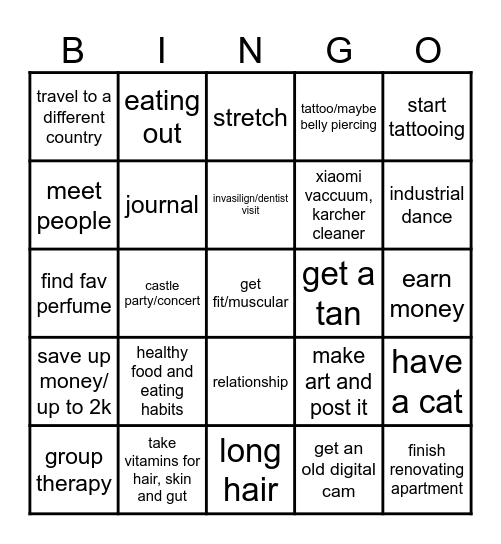 2025 Bingo Card