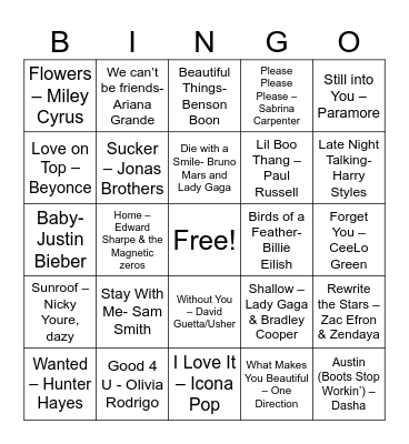Valentine's Day - Modern Bingo Card