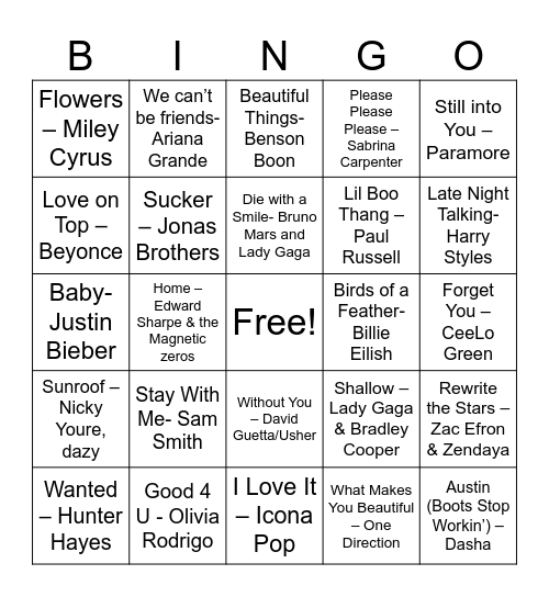 Valentine's Day - Modern Bingo Card