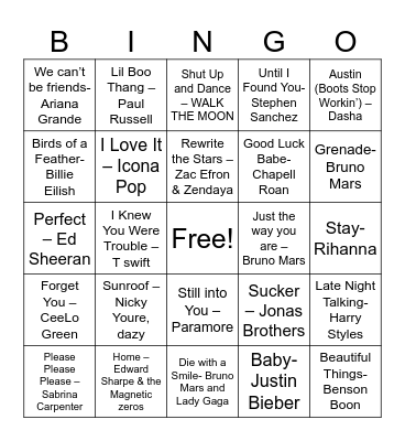 Valentine's Day - Modern Bingo Card